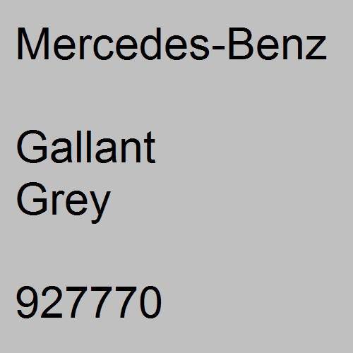 Mercedes-Benz, Gallant Grey, 927770.